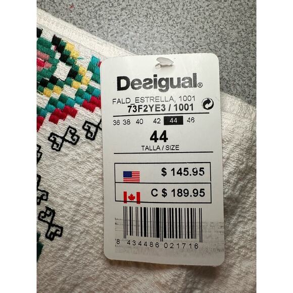 Desigual | NWT | Size: 10 | Embroidered‎ Mini Skirt Stretch Aztek boho festival - Picture 3 of 11